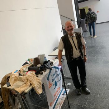 Der Stand des Projektes VTTNetz in der Papierfabrik der Hochschule Harz in Wernigerode.