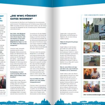 Seite aus der Mieterzeitschrift der Wernigeröder Wohnungsgenossenschaft eG, Ausgabe Sommer 2020.